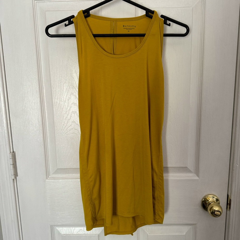 Athleta: Yellow Essence Vital Tie Back Tank Top